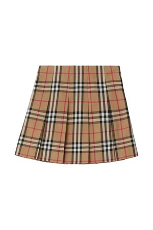 Beige cotton skirt BURBERRY KIDS | 8073001A7028